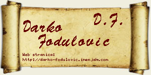 Darko Fodulović vizit kartica
